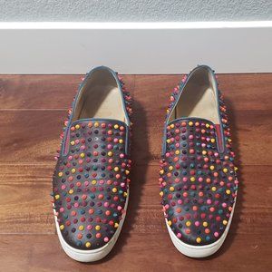Christian Louboudin Spiked Technicolor Sneakers